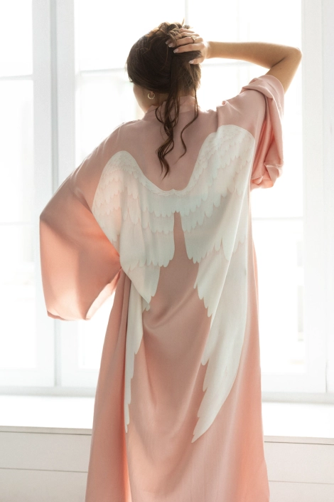 Silk kimono AYUNI long