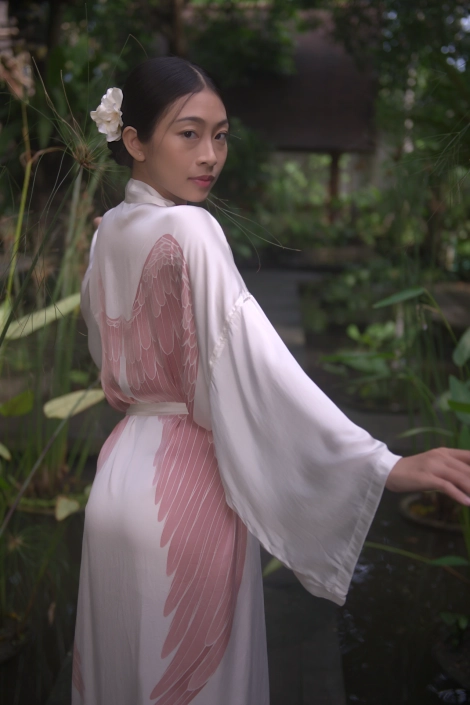 SILK BATHROBE EVANGELINE