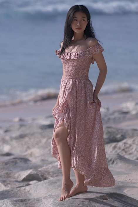 SILK BATHROBE LOVELY ROSES