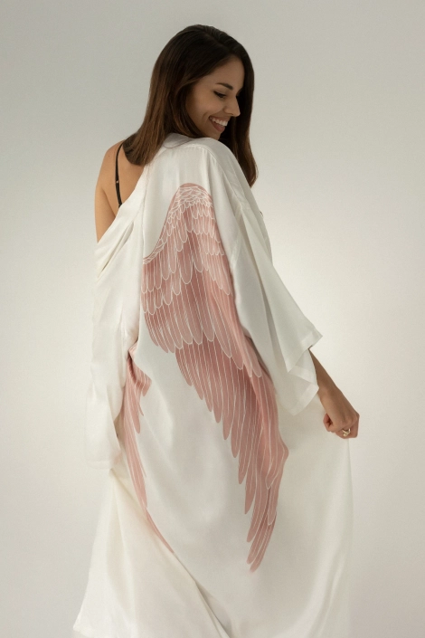 Silk kimono SERAPHINE long